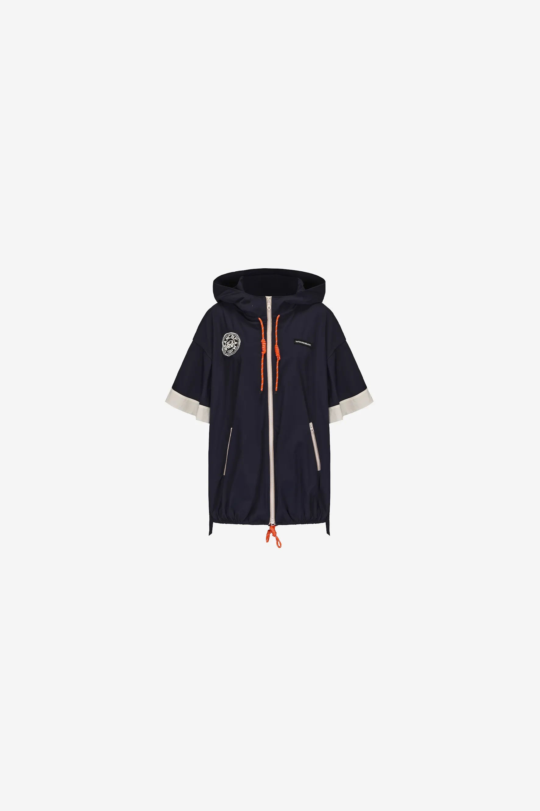 Lightweight sunscreen hooded jacket with lace trim and drawstring hem – WEANCHEAM
