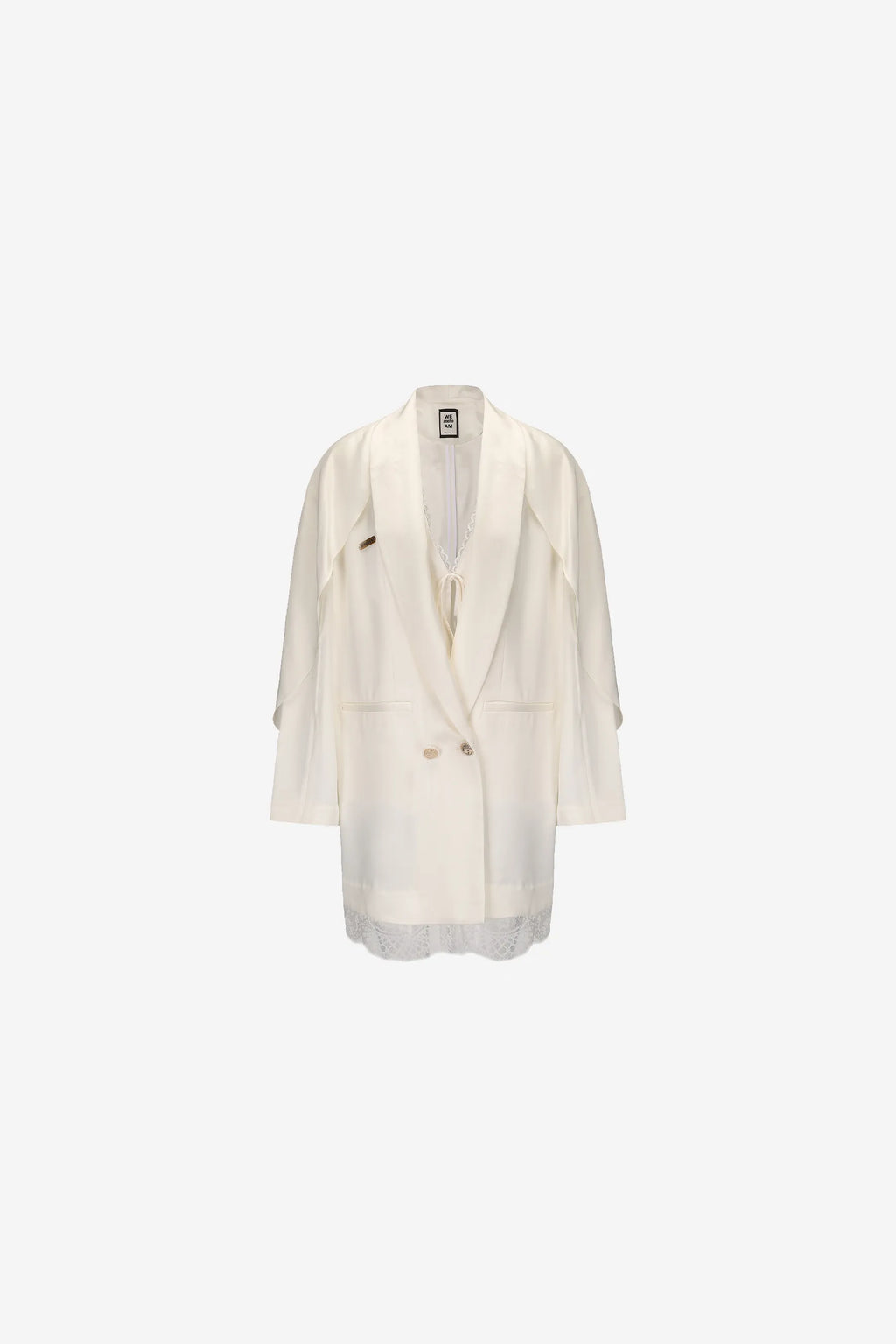 Acetate blazer with false two-piece sleeve and classic lapel – WEANCHEAM