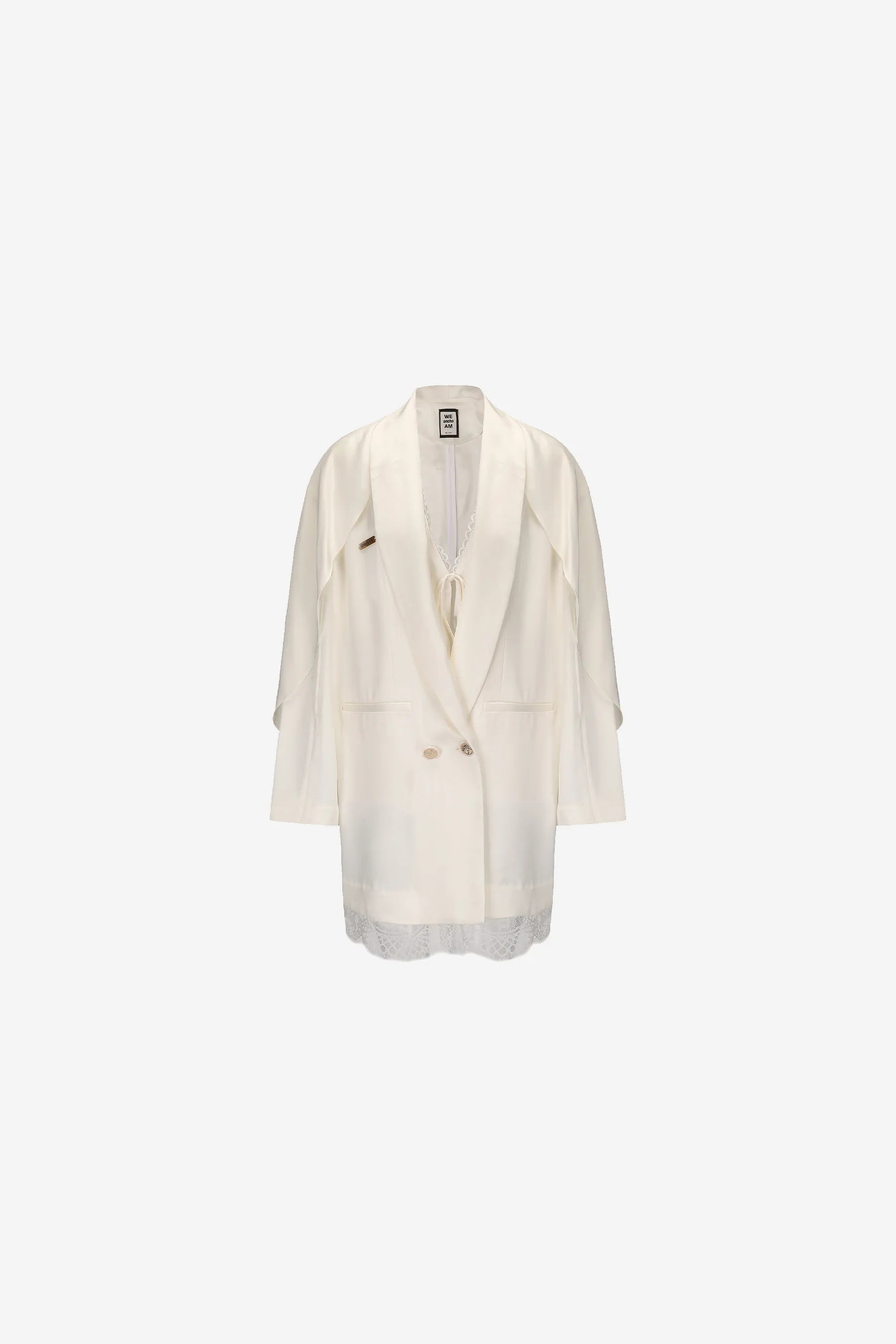 Acetate blazer with false two-piece sleeve and classic lapel – WEANCHEAM