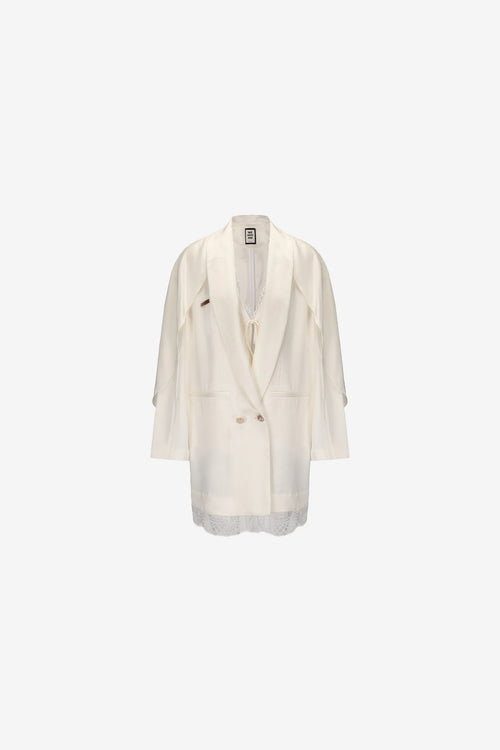 Acetate blazer with false two-piece sleeve and classic lapel – WEANCHEAM