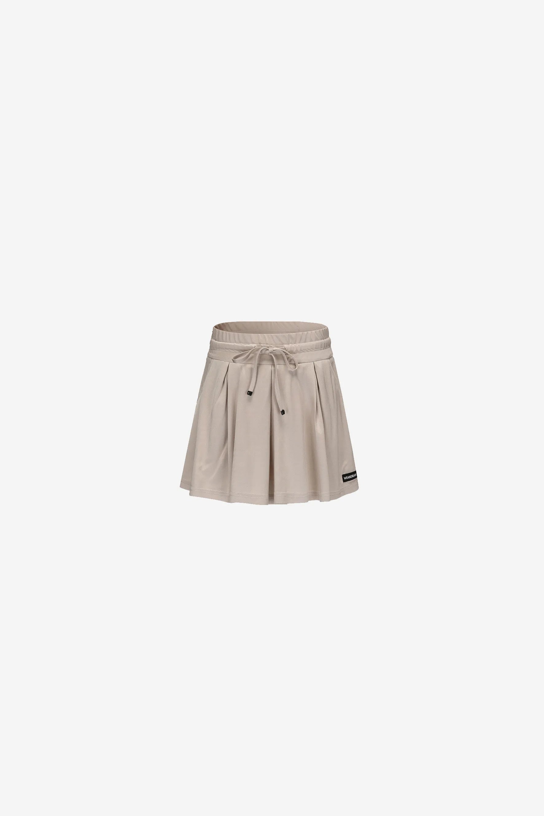 A-line knit sports shorts with drawstring waistband – WEANCHEAM