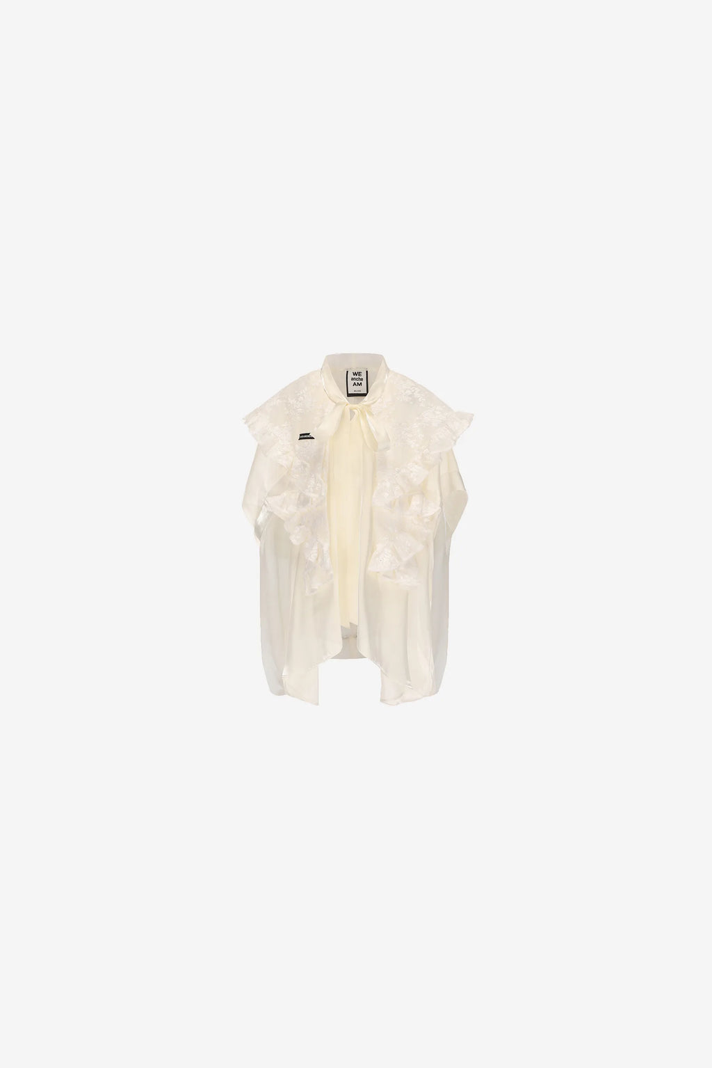 Romantic ruffle shawl jacket with bow tie neckline – WEANCHEAM