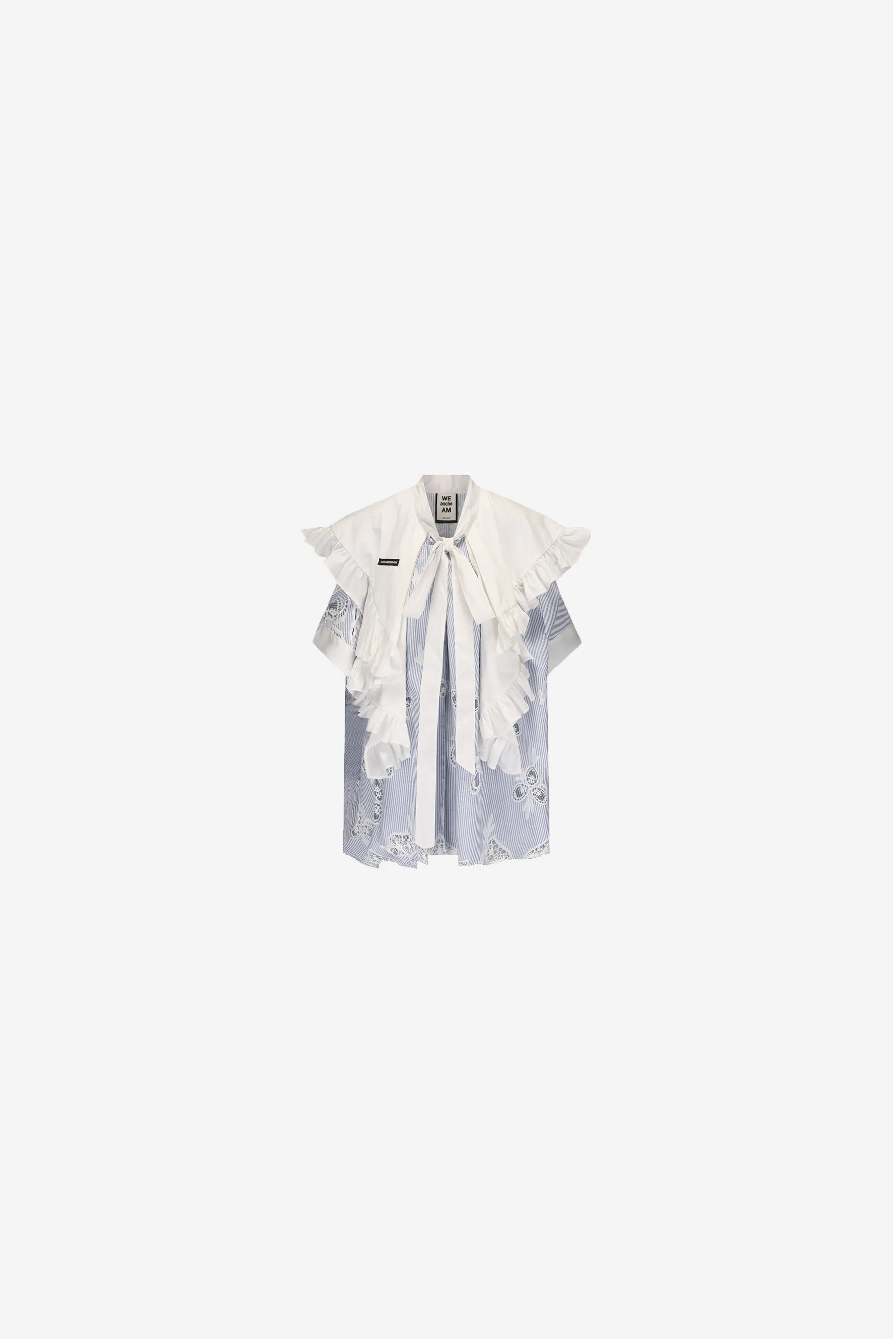 Romantic ruffle shawl jacket with bow tie neckline – WEANCHEAM