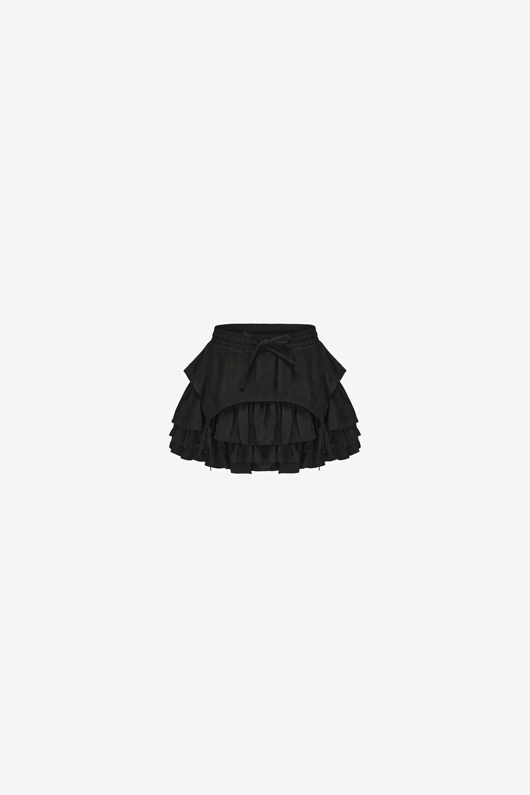 Layered bow tie midi skirt in linen cupro blend – WEANCHEAM