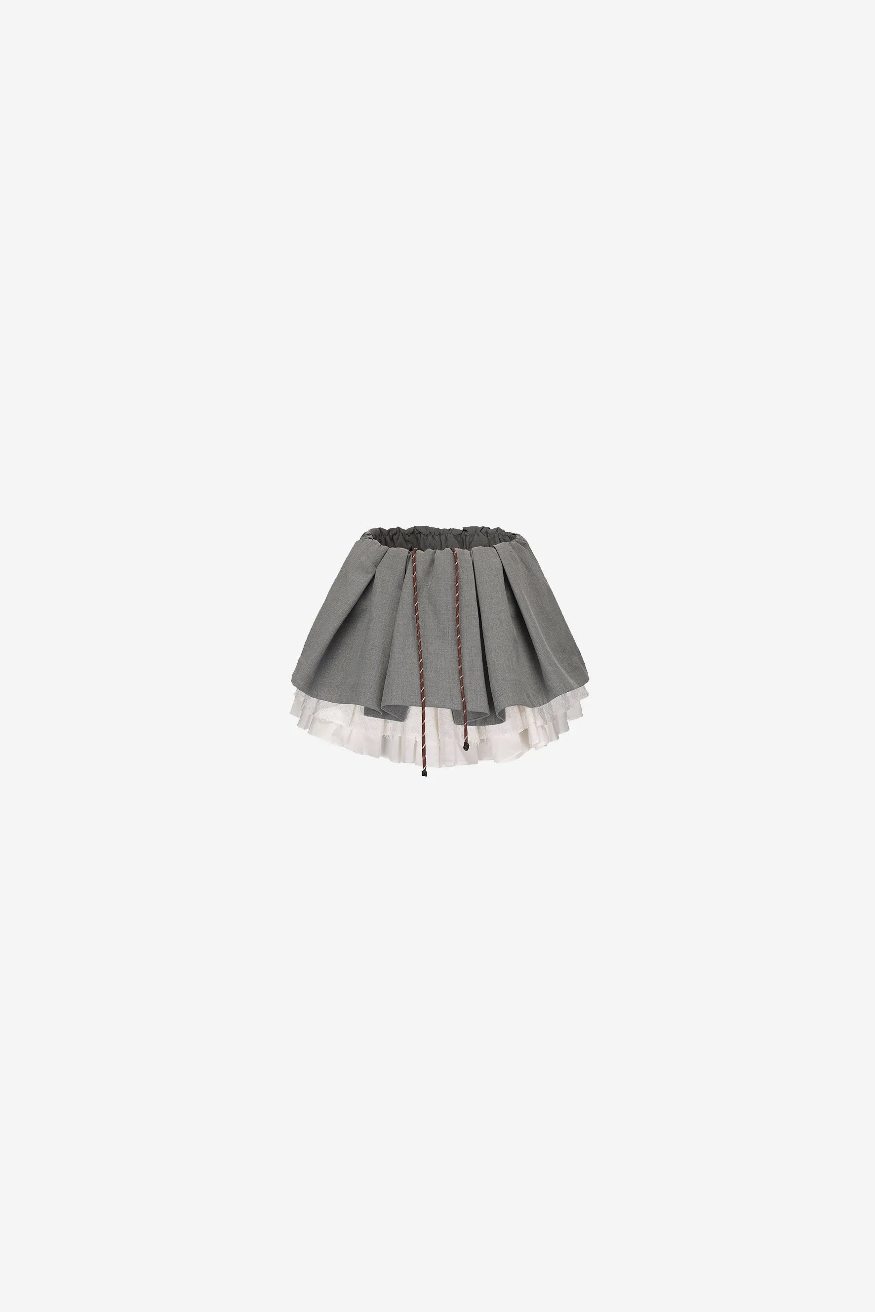 Multi-layered pleated bubble skirt with voluminous silhouette – WEANCHEAM