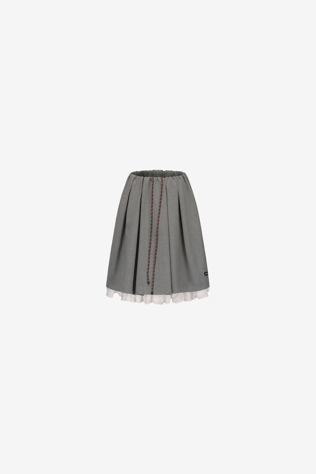 Layered pleated half skirt with fluffy volume and elastic waist – WEANCHEAM