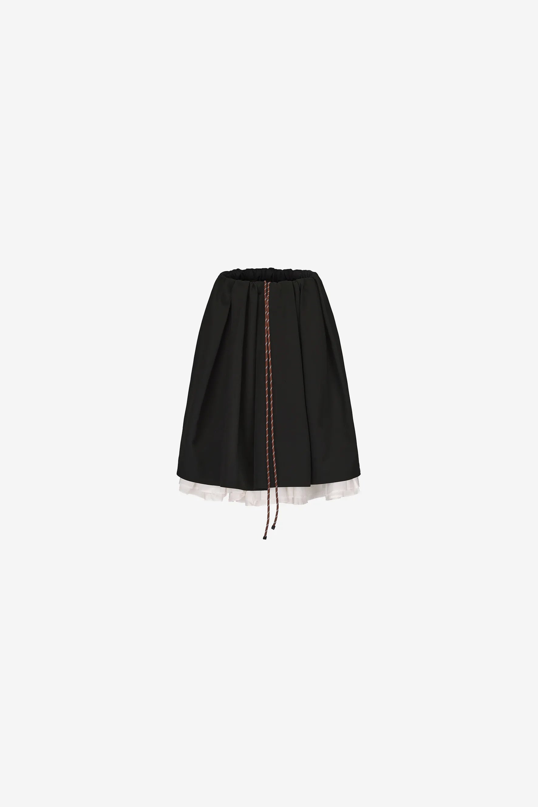 Layered pleated half skirt with fluffy volume and elastic waist – WEANCHEAM
