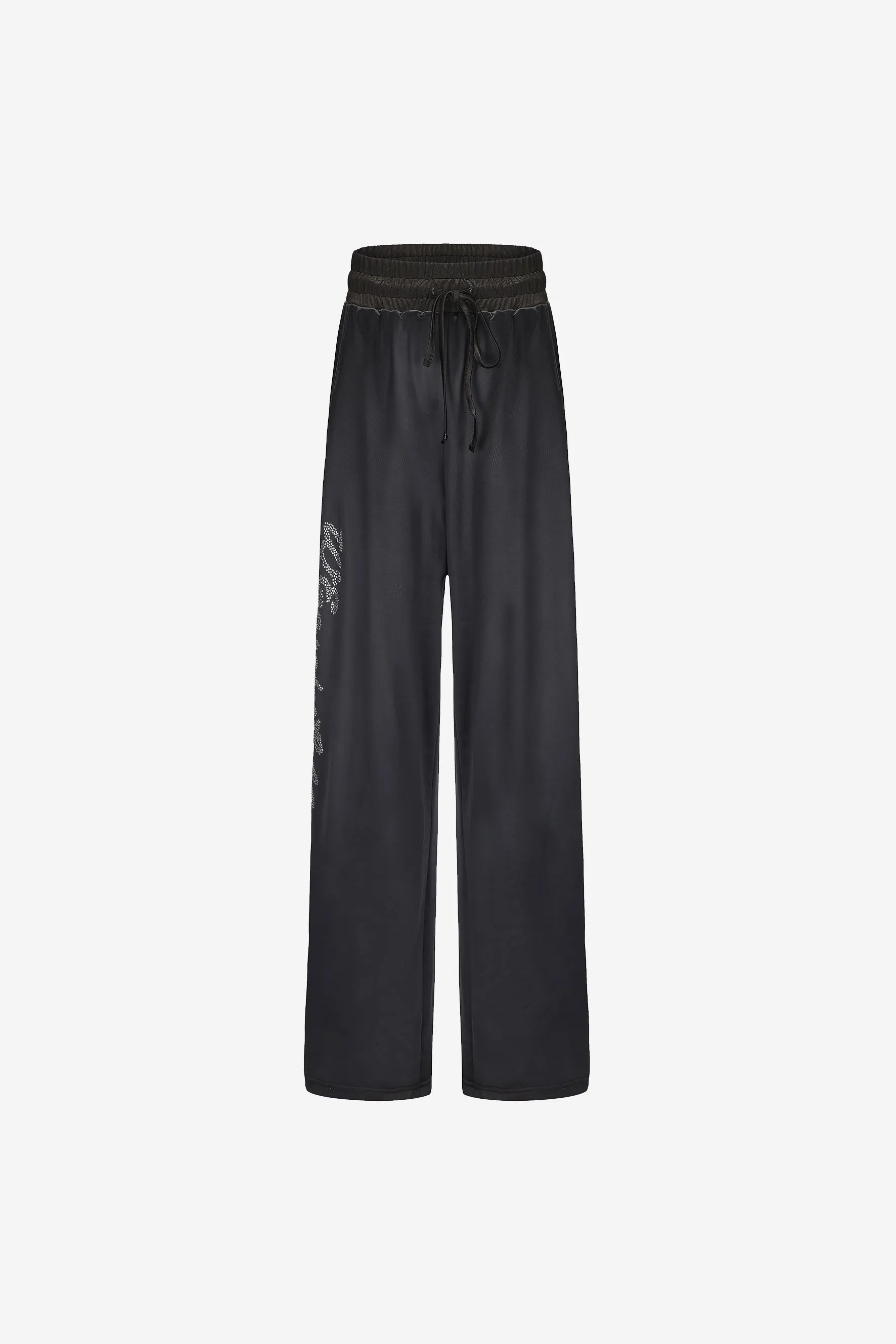 Tapered rhinestone sweatpants in acetate knit fabric – WEANCHEAM