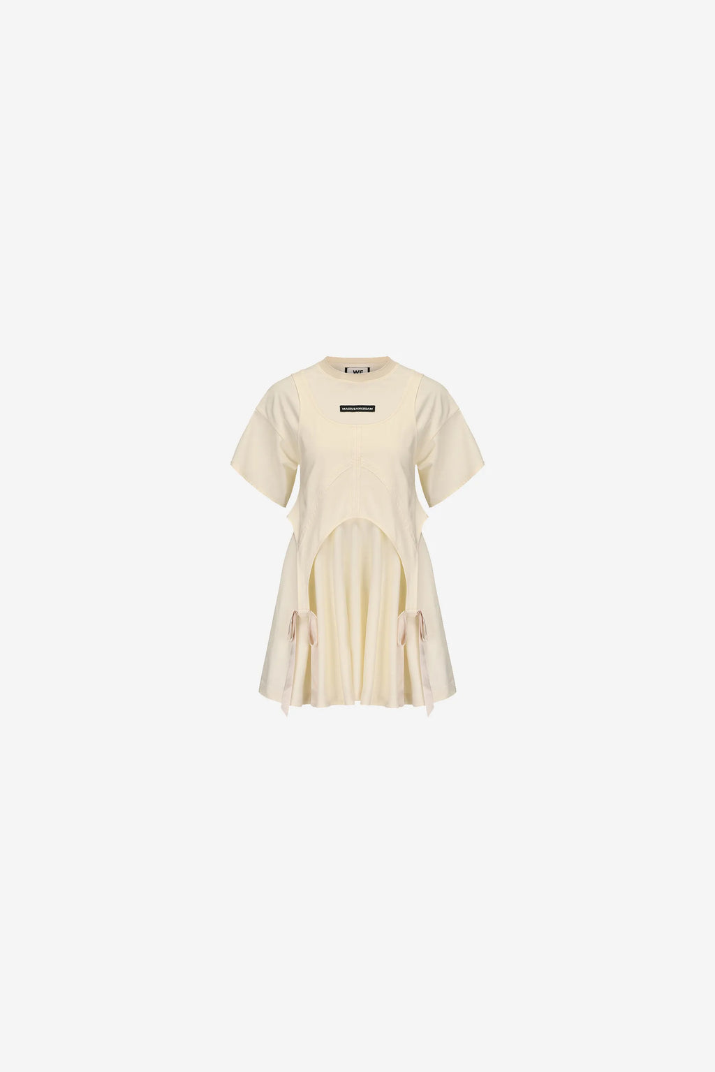Bow tie waist cotton summer dress with split hem – WEANCHEAM 