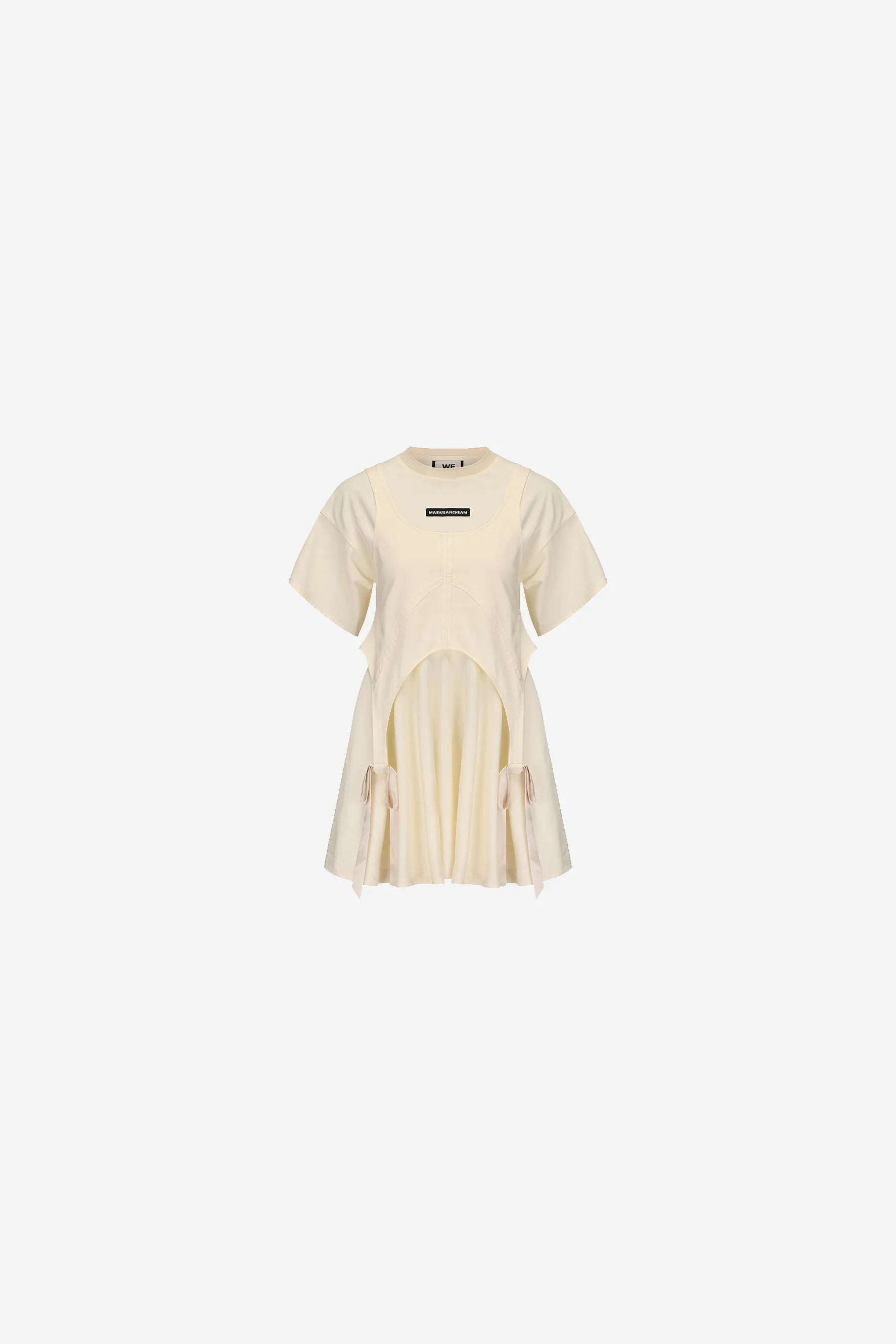 Bow tie waist cotton summer dress with split hem – WEANCHEAM 