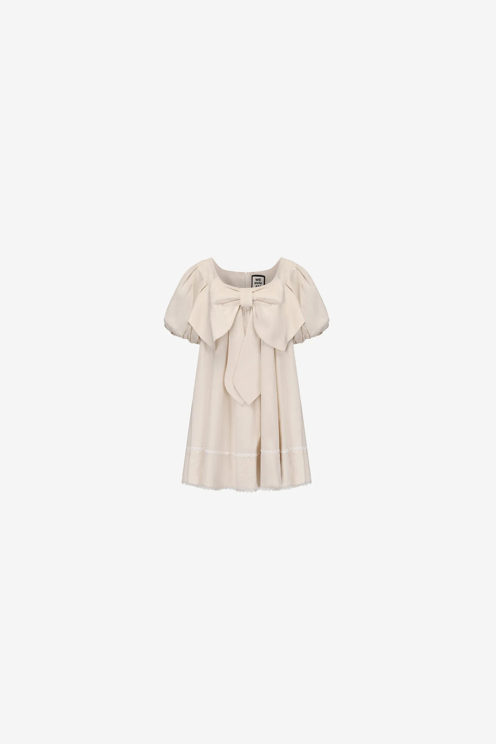 Vintage A-line dress with big bow and bubble sleeves – WEANCHEAM 