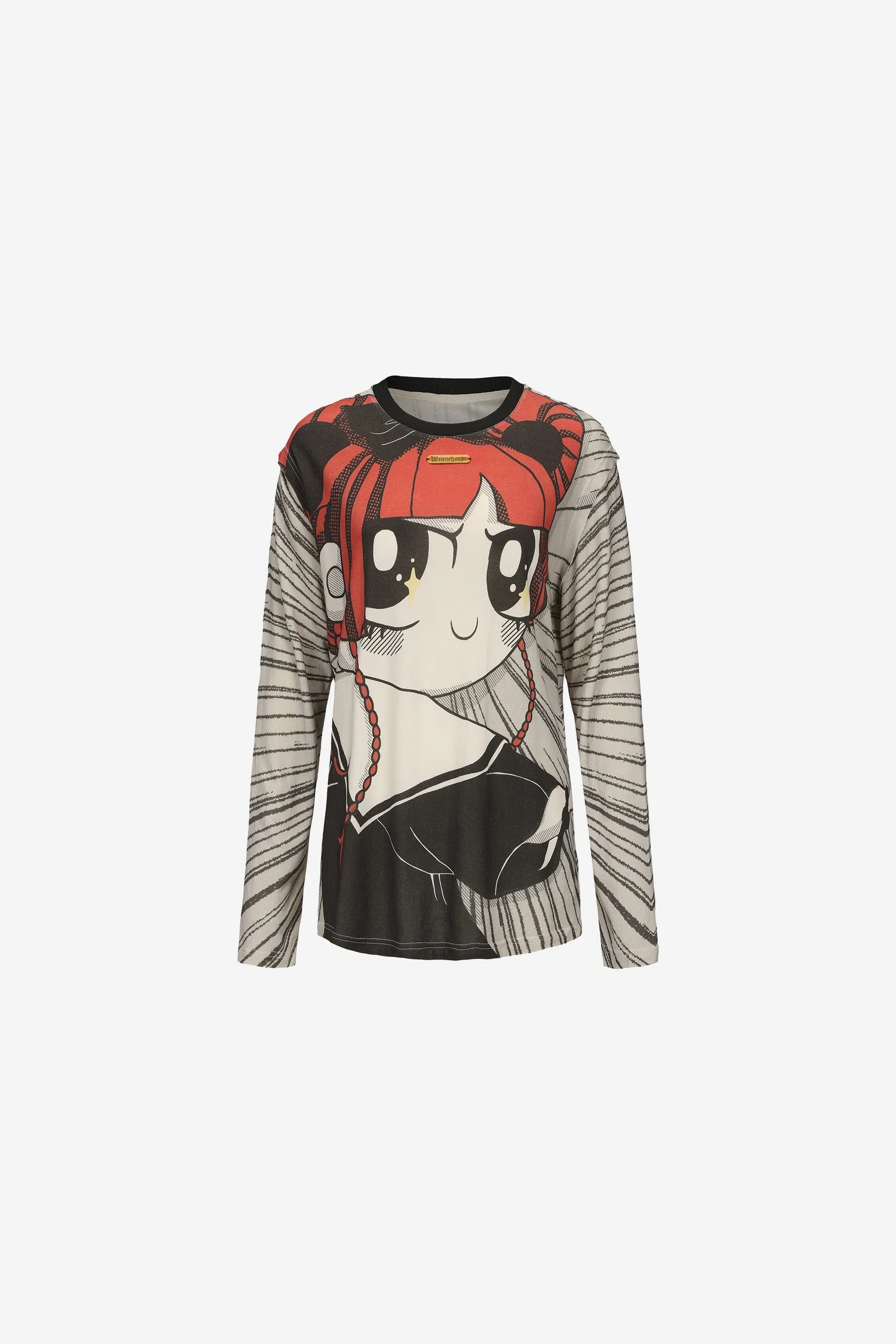Cartoon anime print oversized knit sweater in wool-cashmere – WEANCHEAM