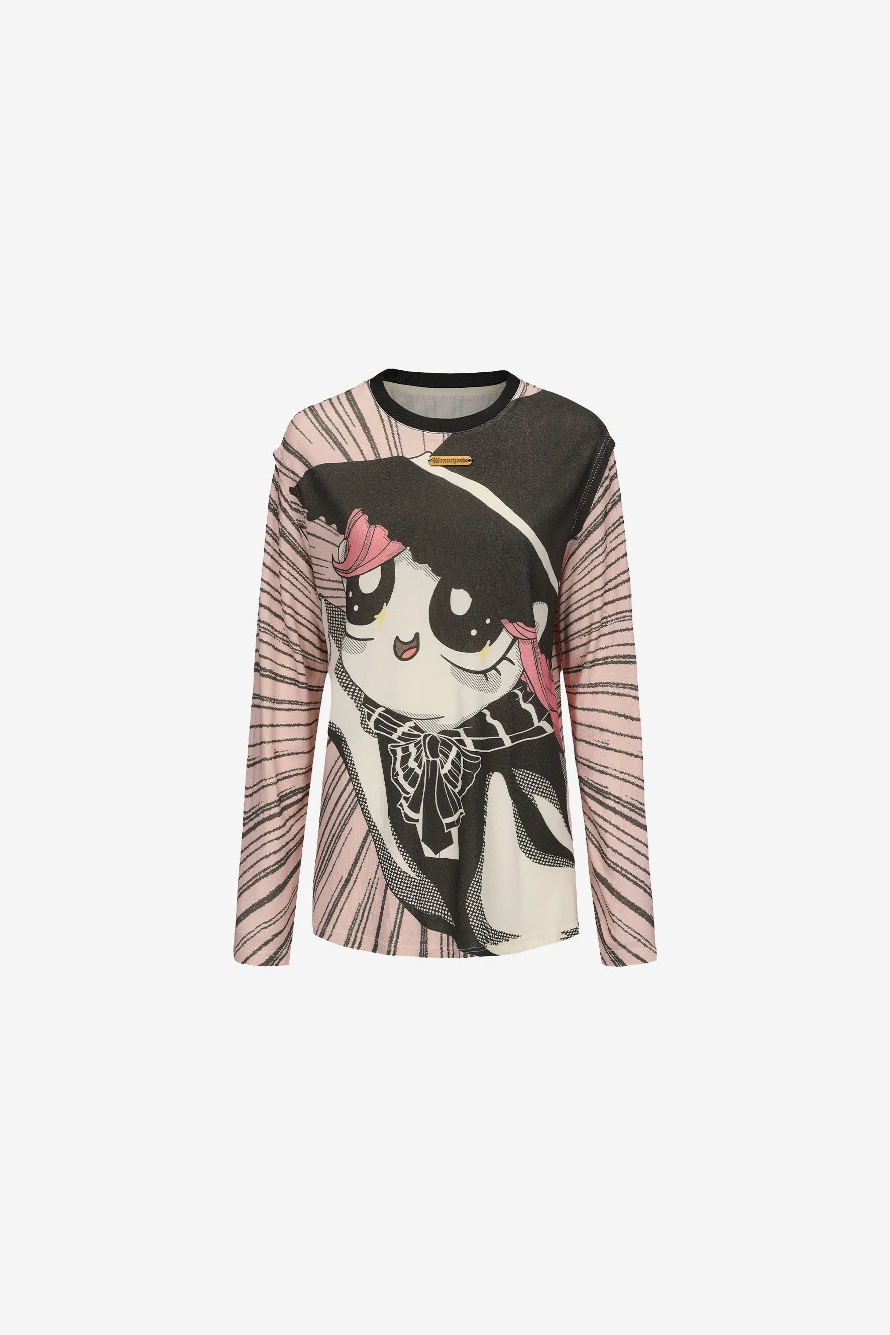 Cartoon anime print oversized knit sweater in wool-cashmere – WEANCHEAM