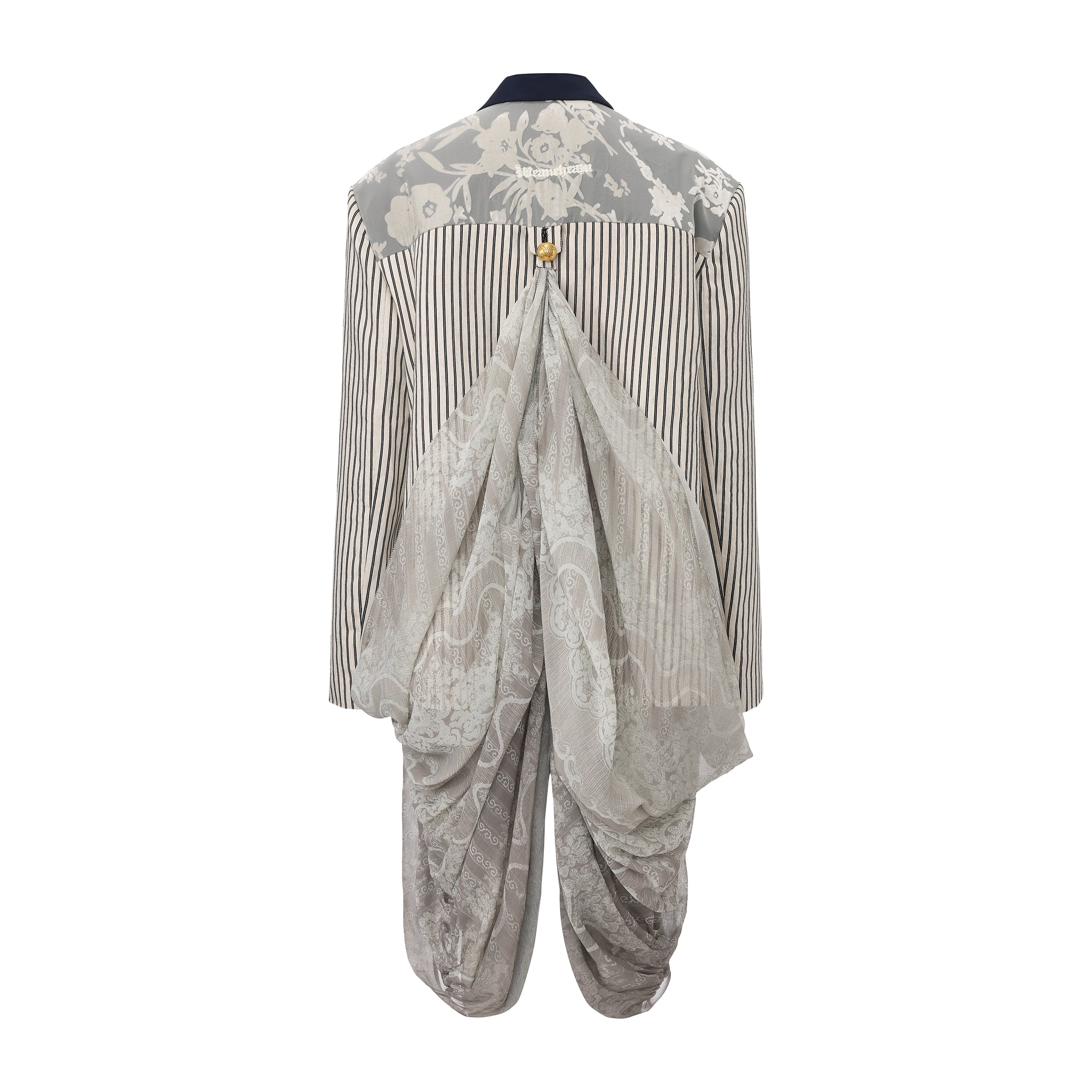 Back swing wave suit jacket with artistic hand-painted fabric – WEANCHEAM