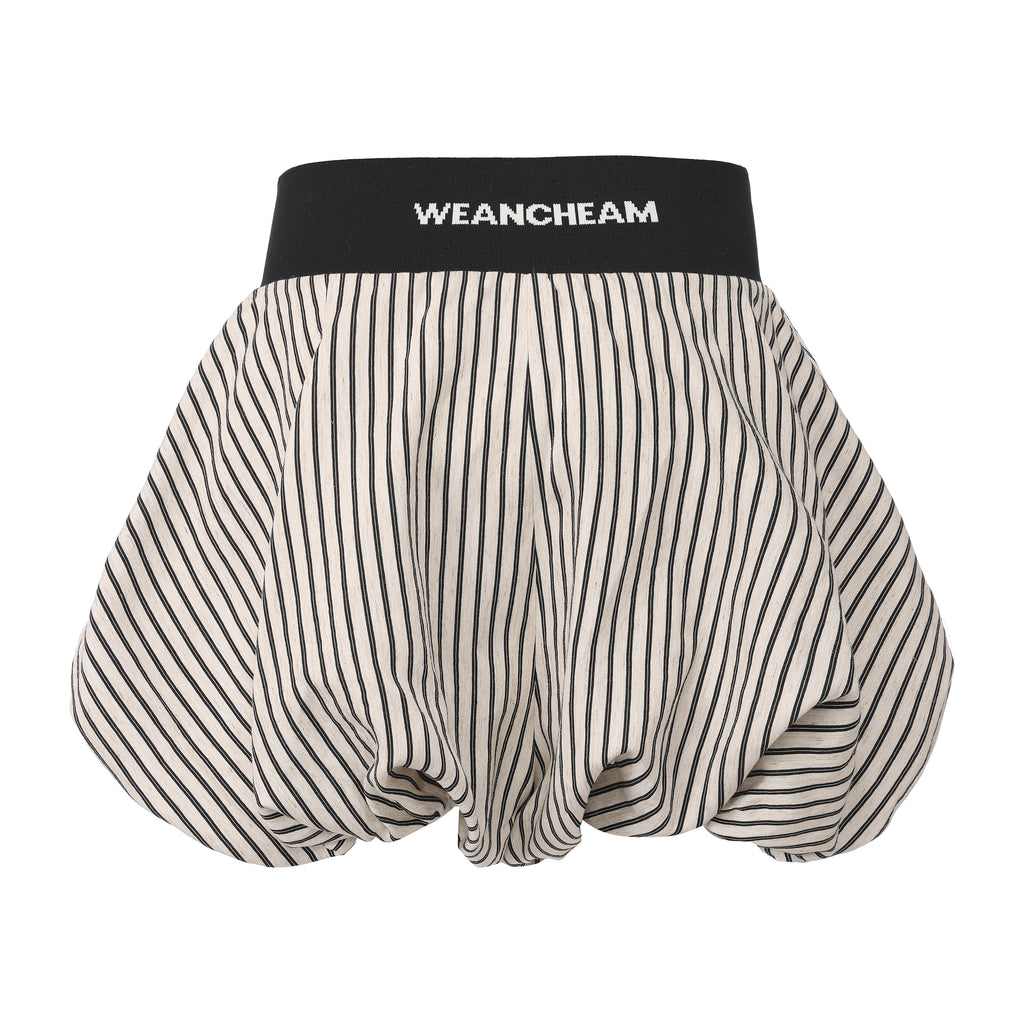 Classic flower bud pants with jacquard waistband and flared silhouette – WEANCHEAM