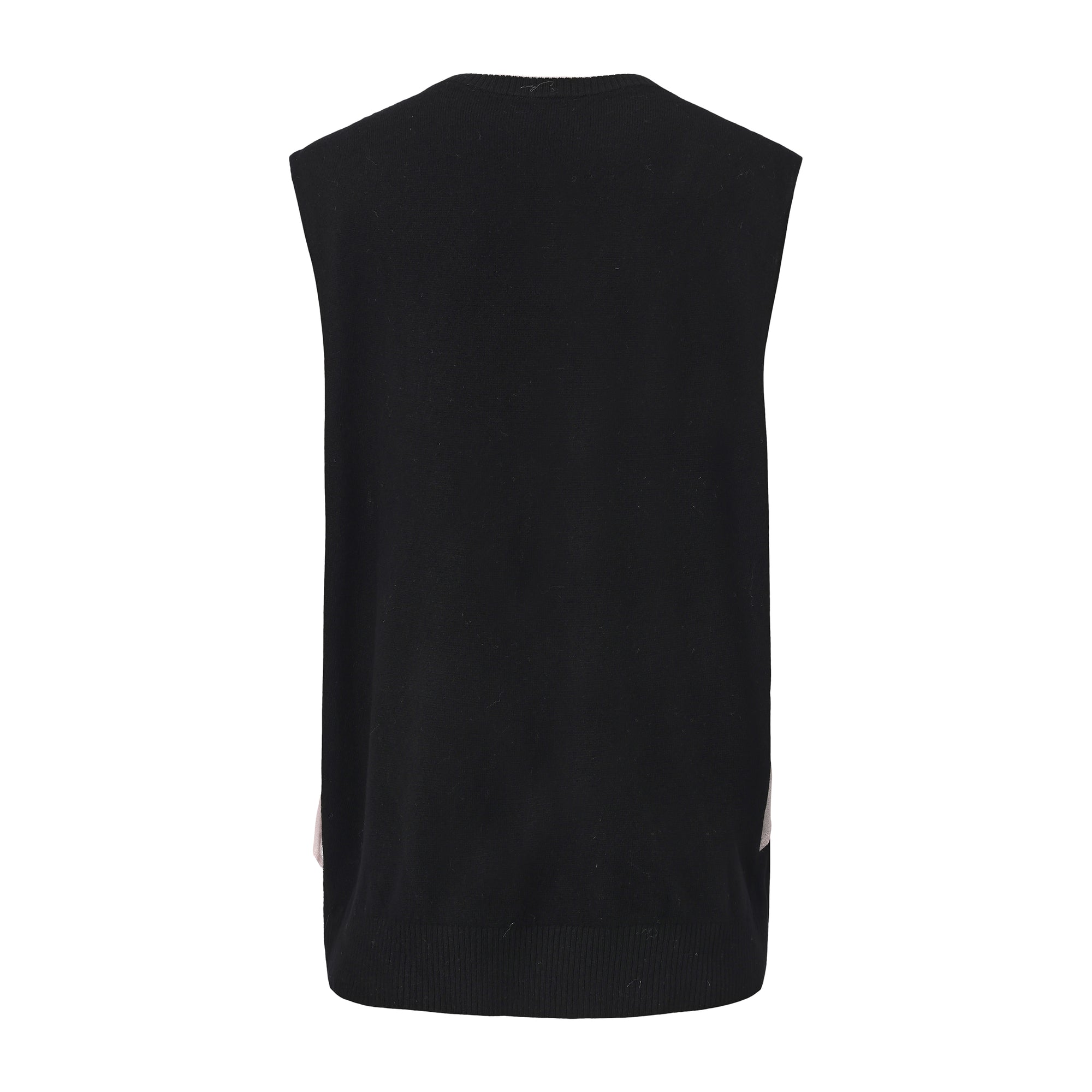 Knitted wool tank top with sculptural bow and crocheted edges – WEANCHEAM