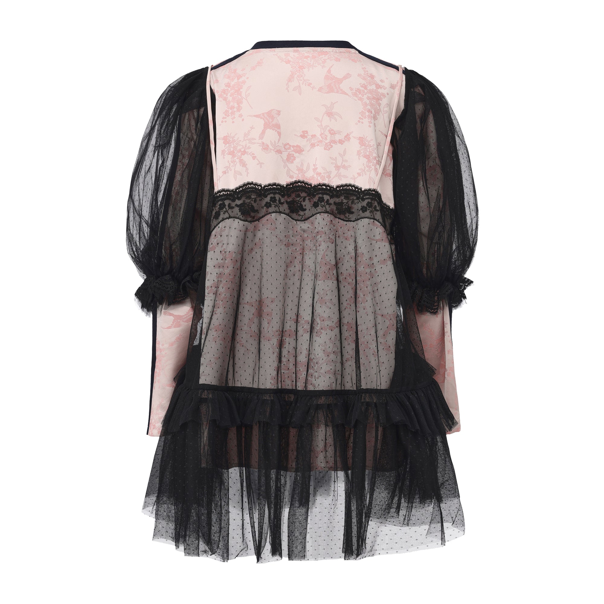 Mesh satin sports dress with detachable sleeves and lace accents – WEANCHEAM