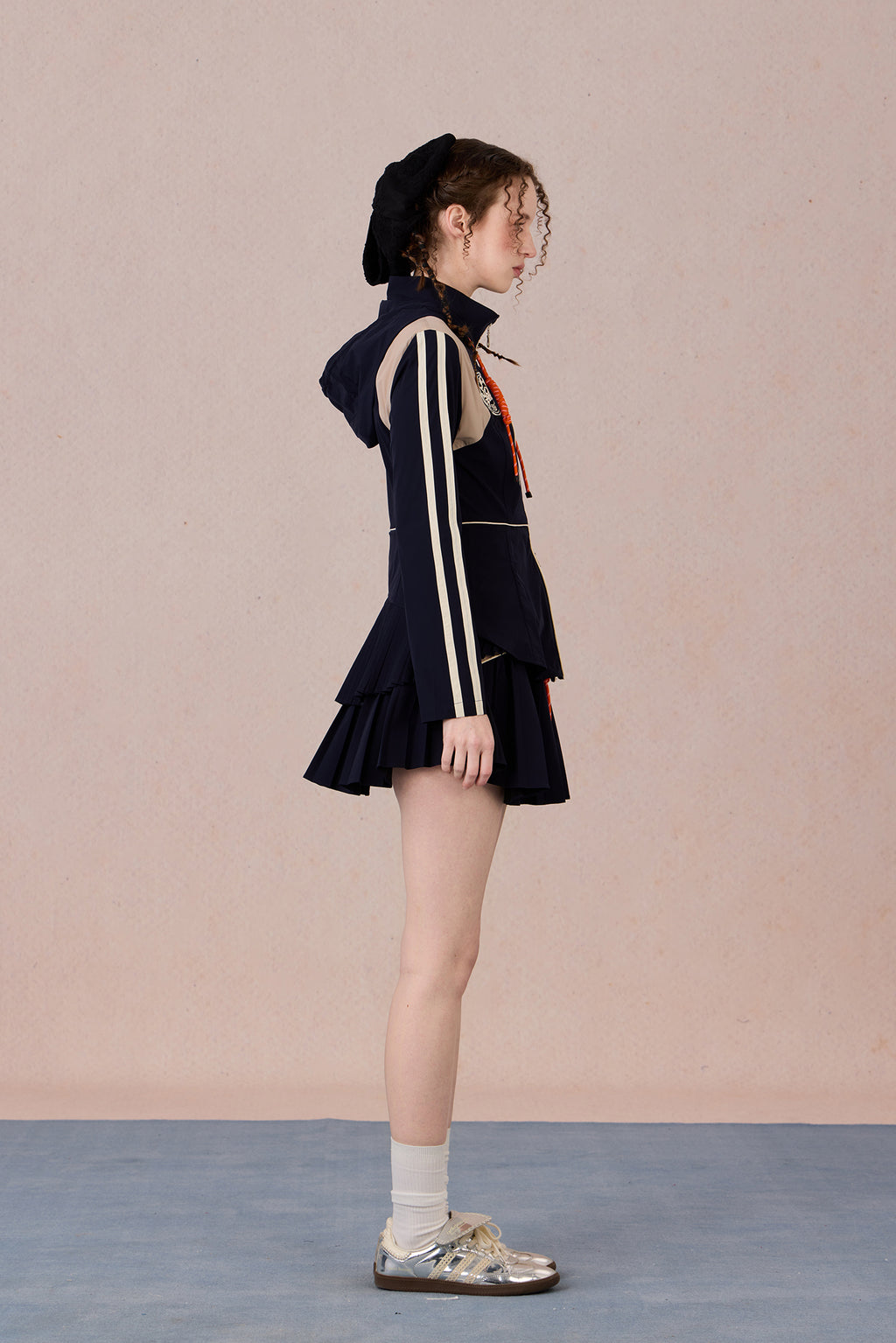 Urban lightweight sunwear jacket styled with pants